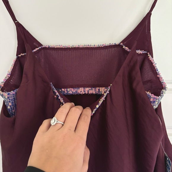 • NWT! [Free People] Sequined Layering Cami • - Picture 5 of 12